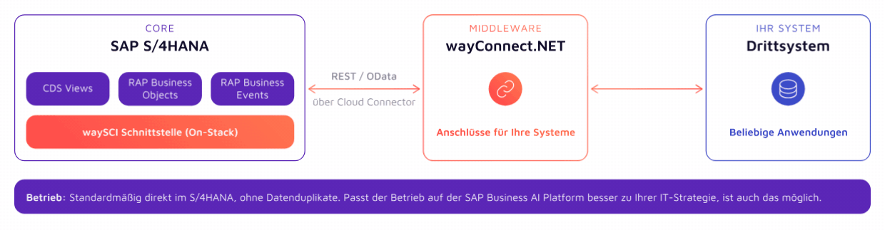Animation: Drittsysteme-an-SAP-S4HANA-anbinden-Schnittstelle-waySCI