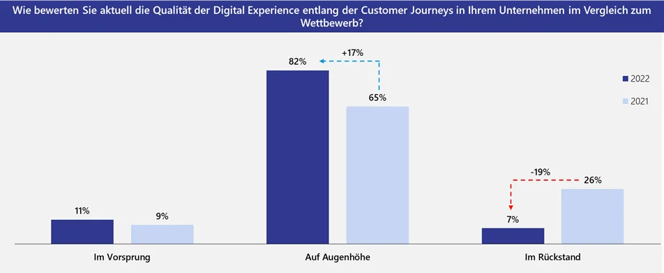 Auswertung der Lünendonk-Studie Digital Experience in Deutschland, Einschätzung des Wettbewerbs.