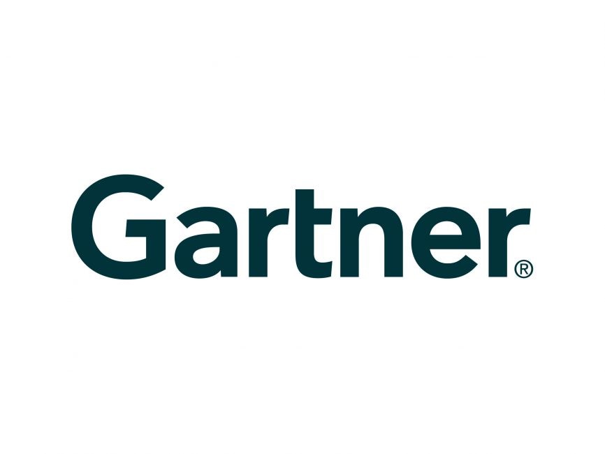 Das Bild zeigt das Gartner-Logo mit dem Wort "Gartner" in fetten, blauen Buchstaben auf weißem Hintergrund.