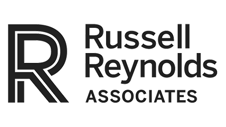 Logo of Russell Reynolds Associates with a large stylized "R" on the left and the company name on the right, symbolizing visionary global leadership in executive search.