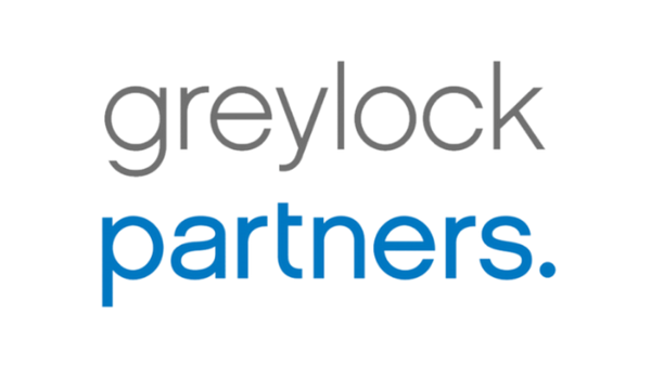 Logo with gray text "greylock" above blue text "partners," embodying a visionary global leadership that inspires innovative collaboration.