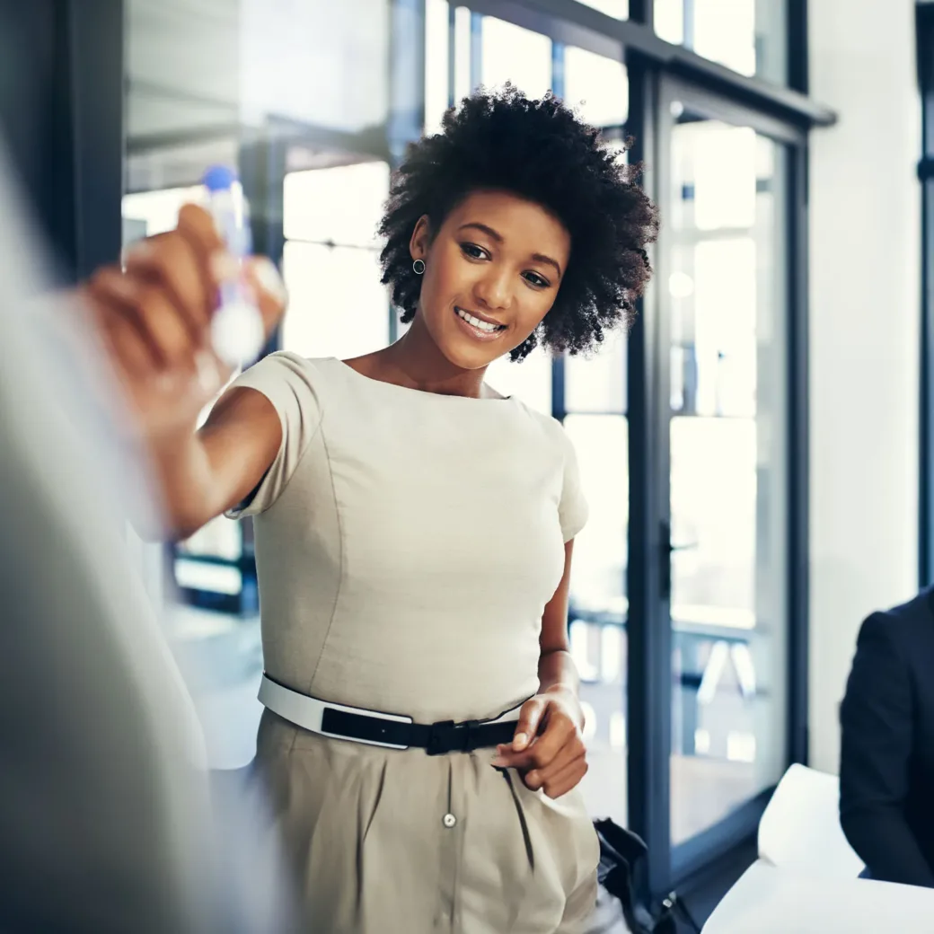 Shot of a businesswoman doing a presentation in a boardroom