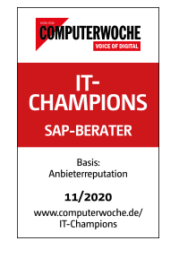 Computerwoche Siegel: IT-Champions - SAP Berater