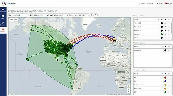 imagem de um mapa mundial no software Columbus, Caso de Sucesso Siemens
