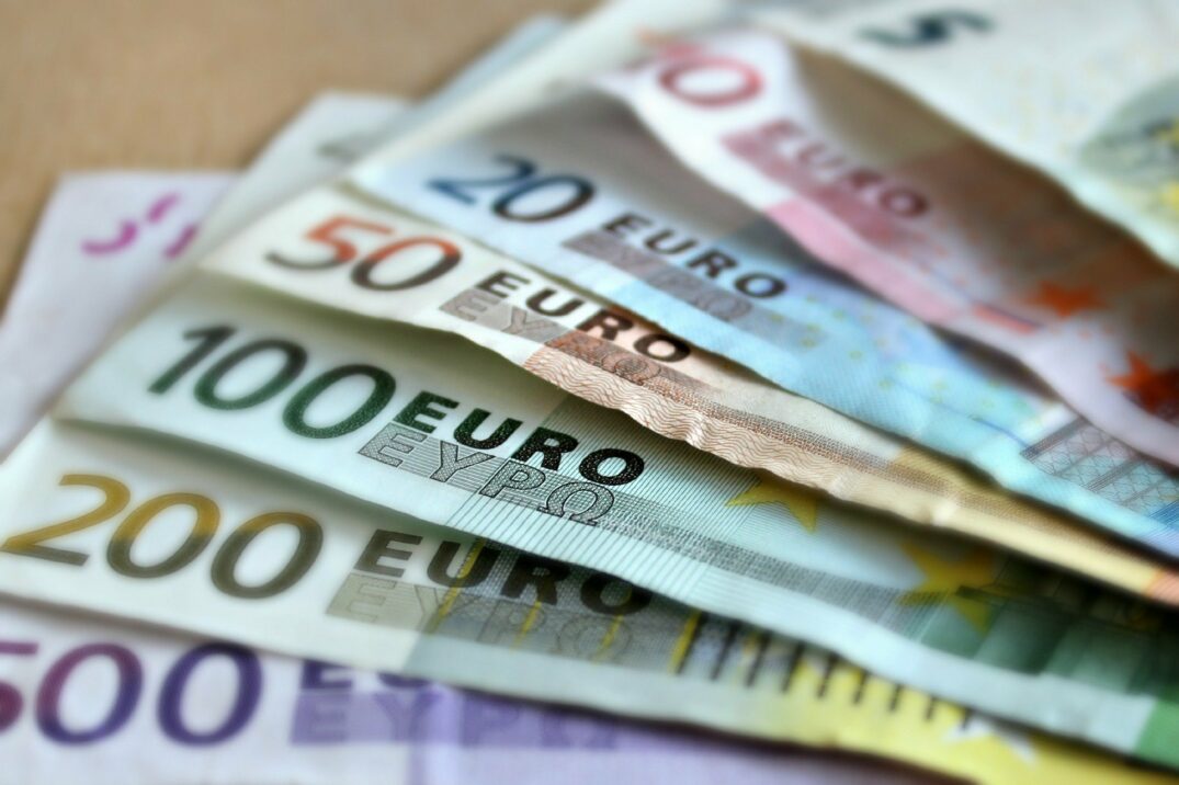 Imagem de notas de Euro