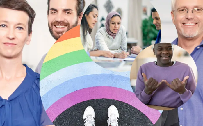 valantic Logotipo da Pride com cores do arco-iris