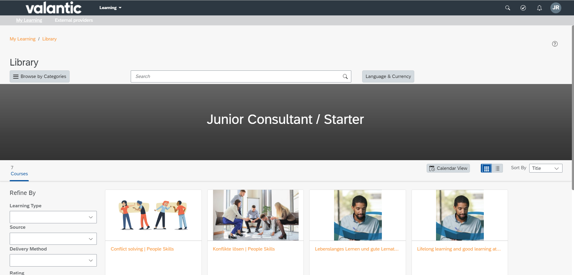 Learning Journey am Beispiel SAP Consultant Record to Report Junior (Starter)
