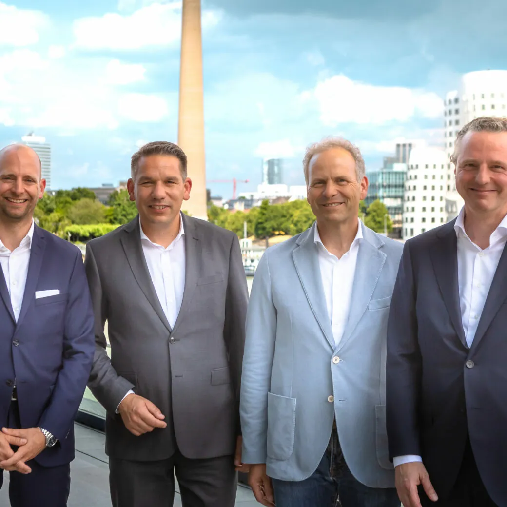 Florian Holzmann, Daniel Belka, Martin Hofer and Dr. Bernhard Höveler | HÖVELER HOLZMANN Becomes Part of valantic