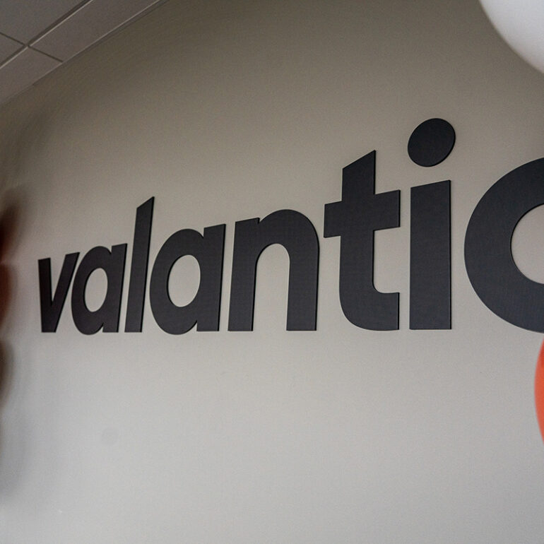valantic Logo in the valantic Office in Vilnius