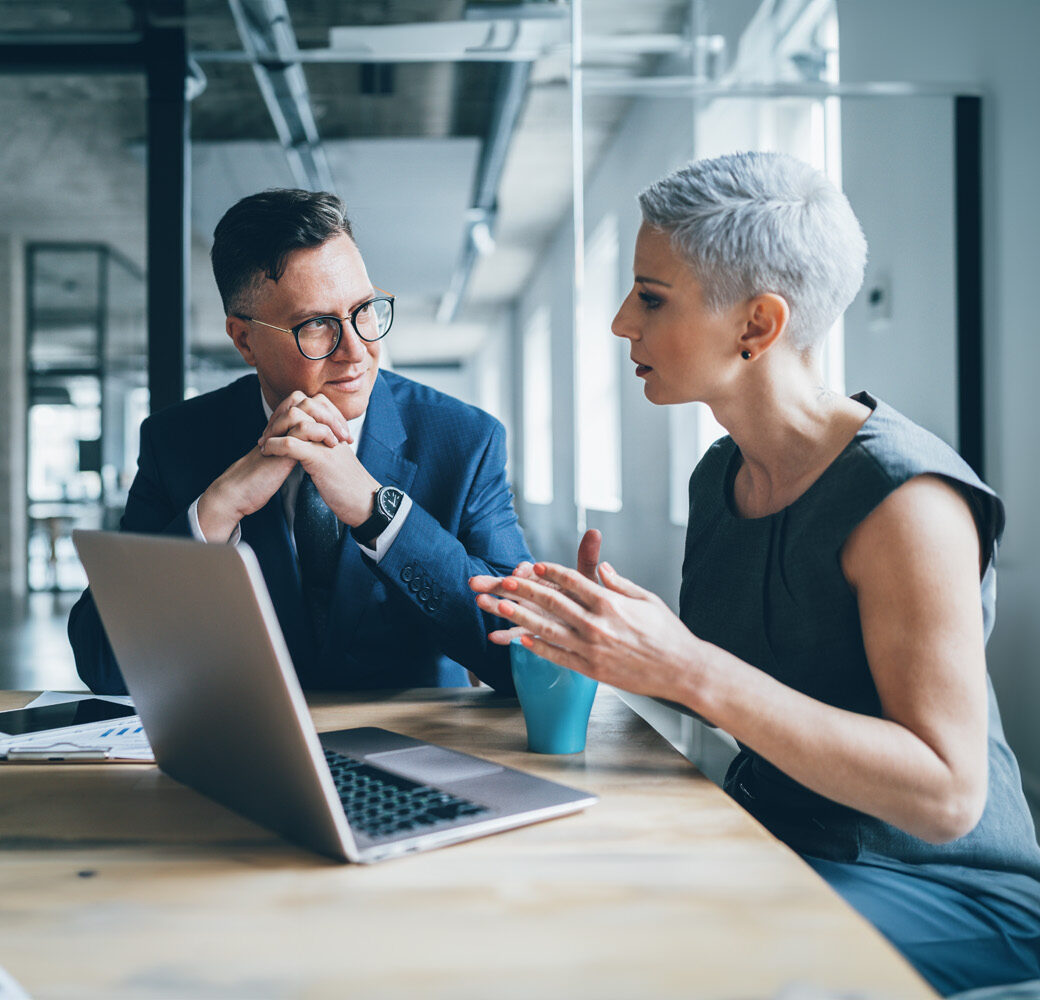 Business coworkers working together at office