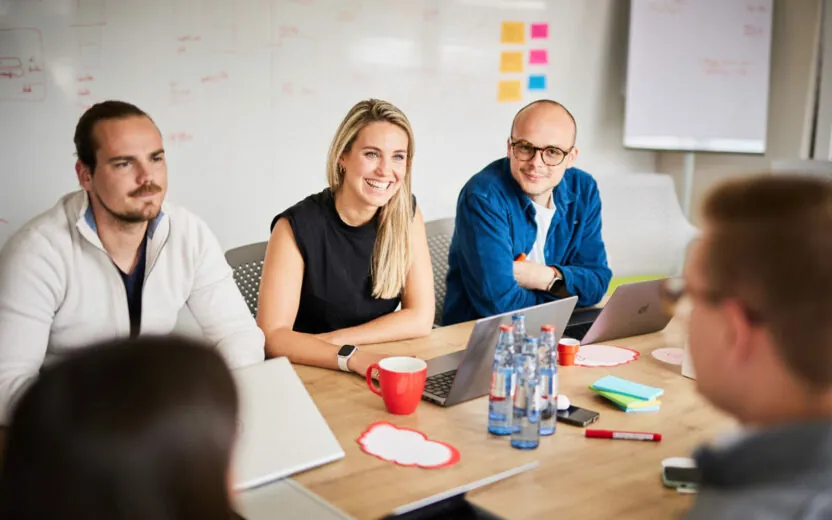 valantic employees in a meeting in Langenfeld