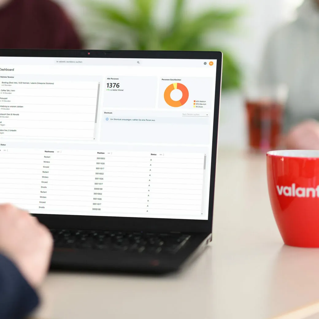 valantic workdocs HR uses modern encryption technologies to ensure that personnel information is protected at all times.
