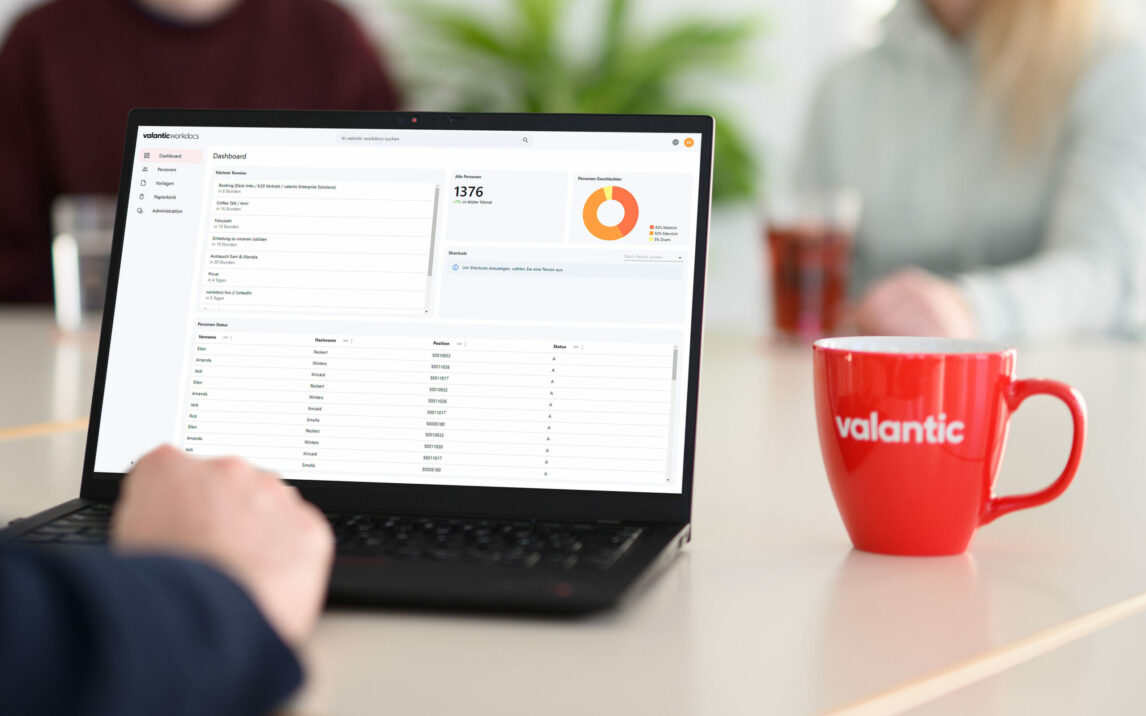 valantic workdocs HR uses modern encryption technologies to ensure that personnel information is protected at all times.