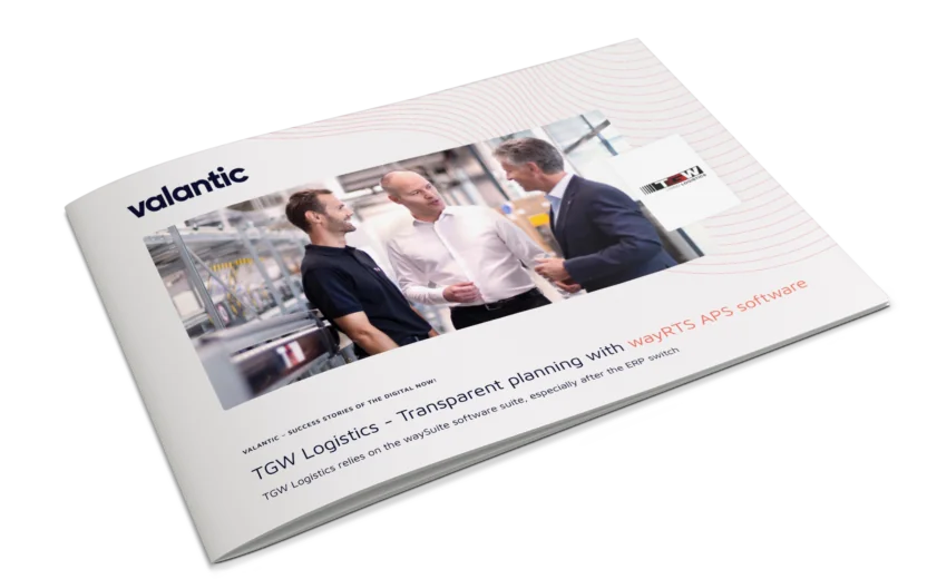 Mockup valantic Reference aps system wayRTS at TGW EN