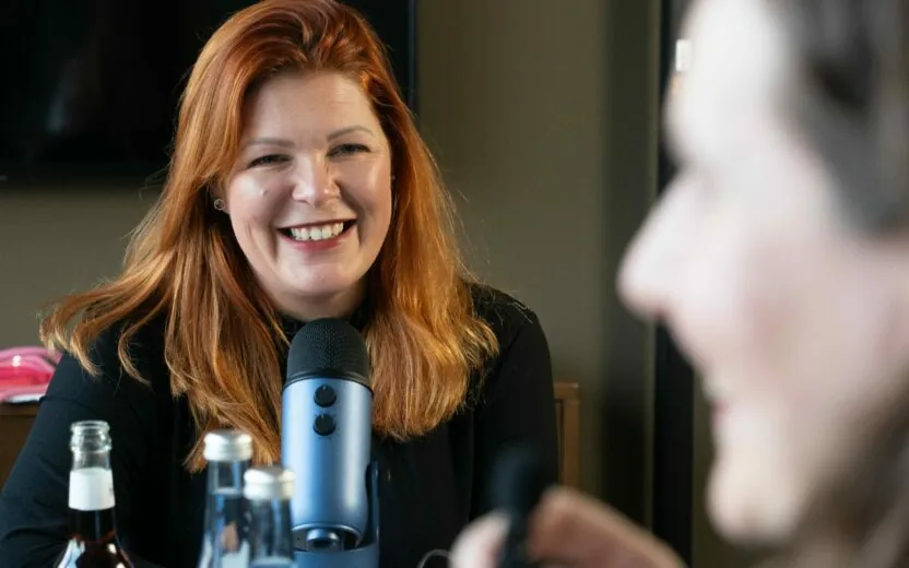 Podcast-Aufnahme mit Vanessa Belstler