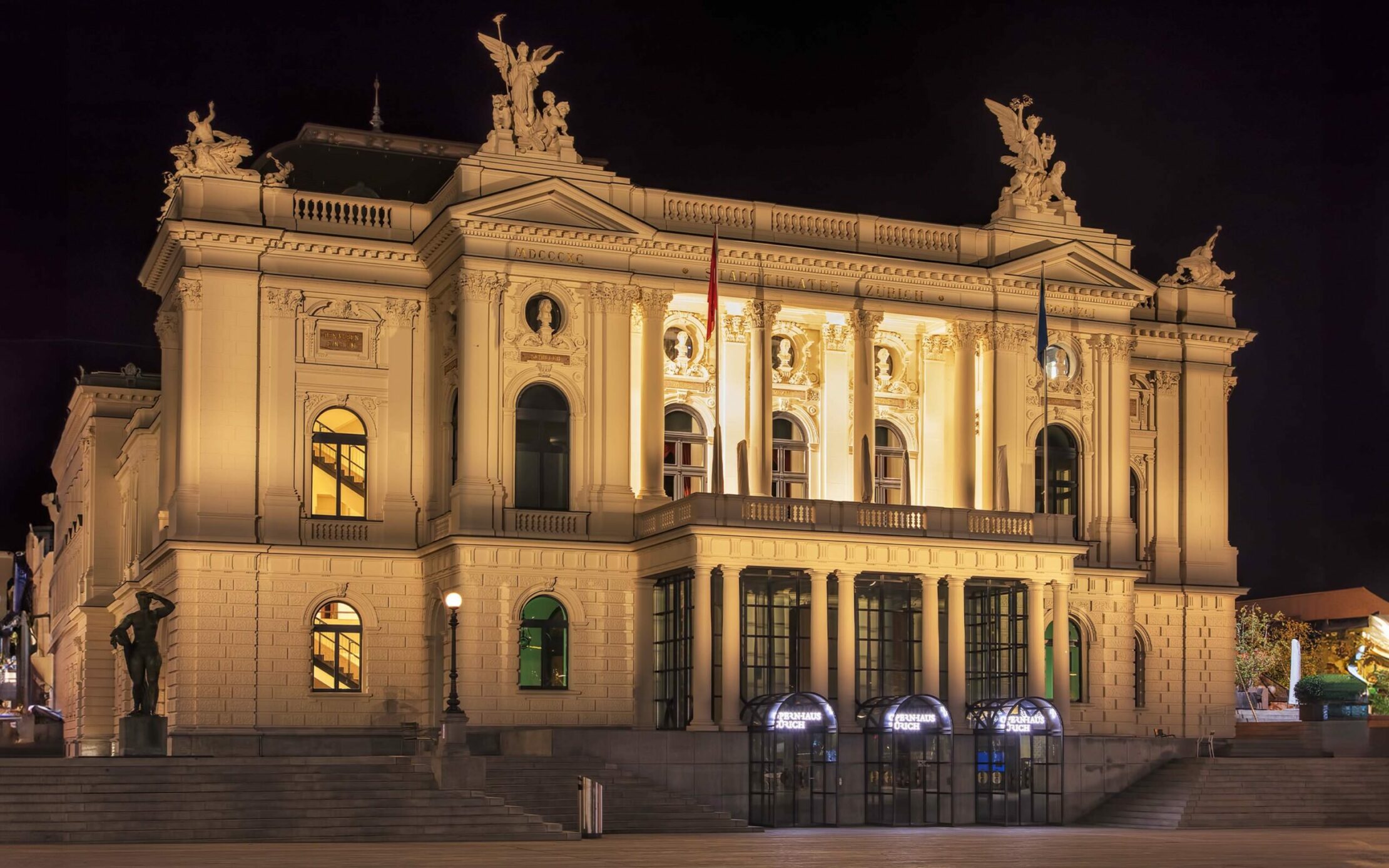 Zurich Opera House at night