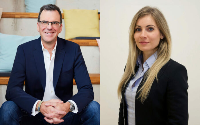 Uwe Tüben, Partner & Managing Director, valantic und Victoria Rauch, Senior Partner Manager, commercetools