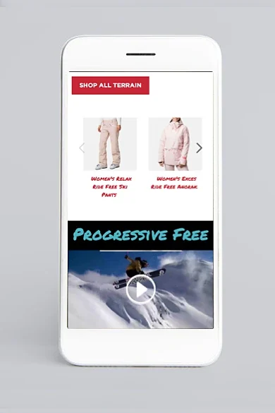 Phone with Rossignol website page