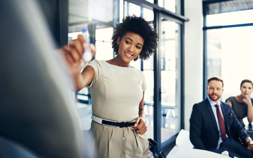 Shot of a businesswoman doing a presentation in a boardroom