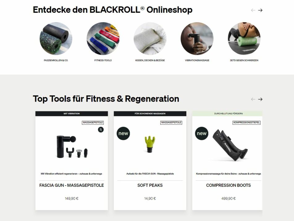 BLACKROLL Website Shop
