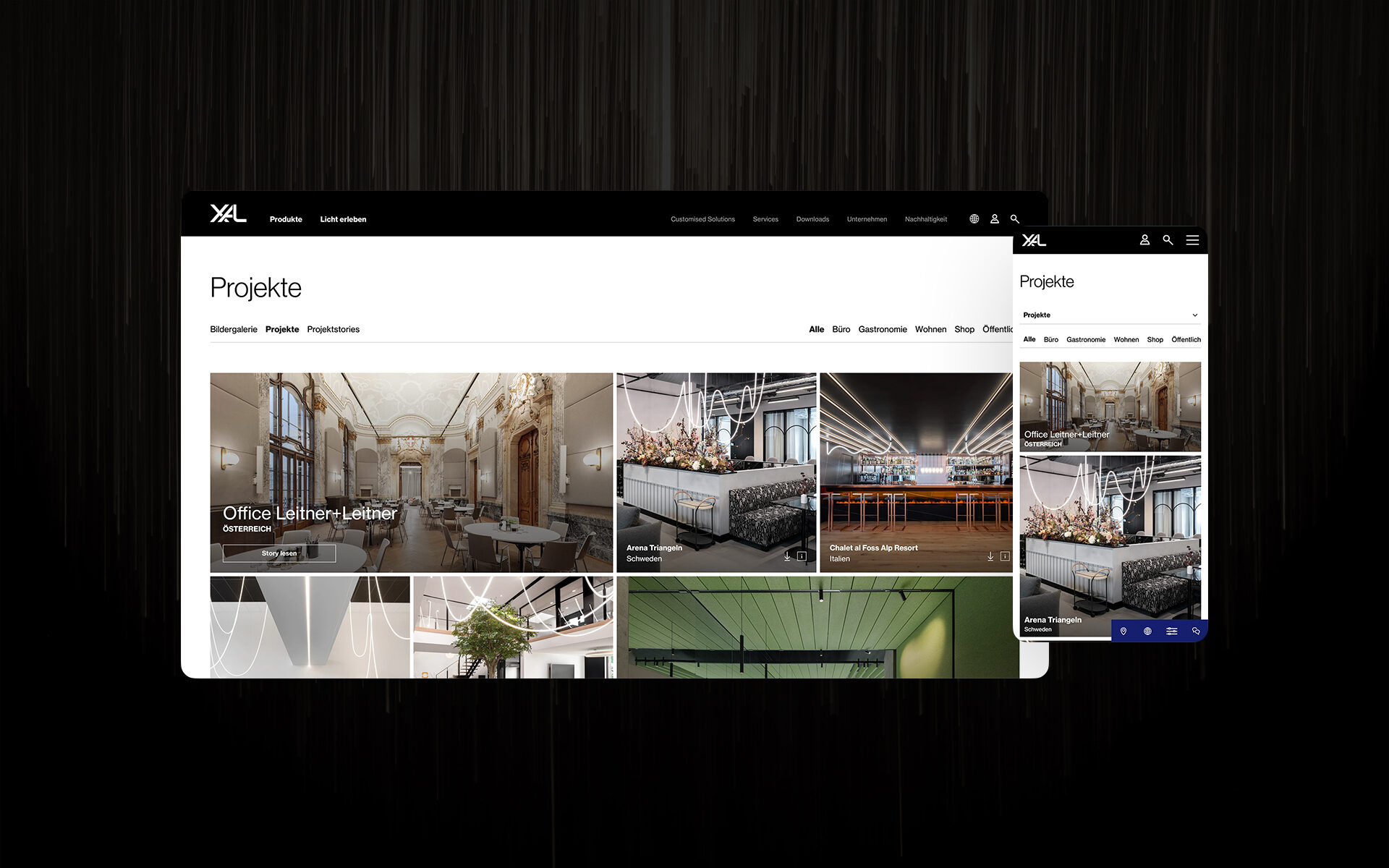 Mokup von der neuen XAL-Website