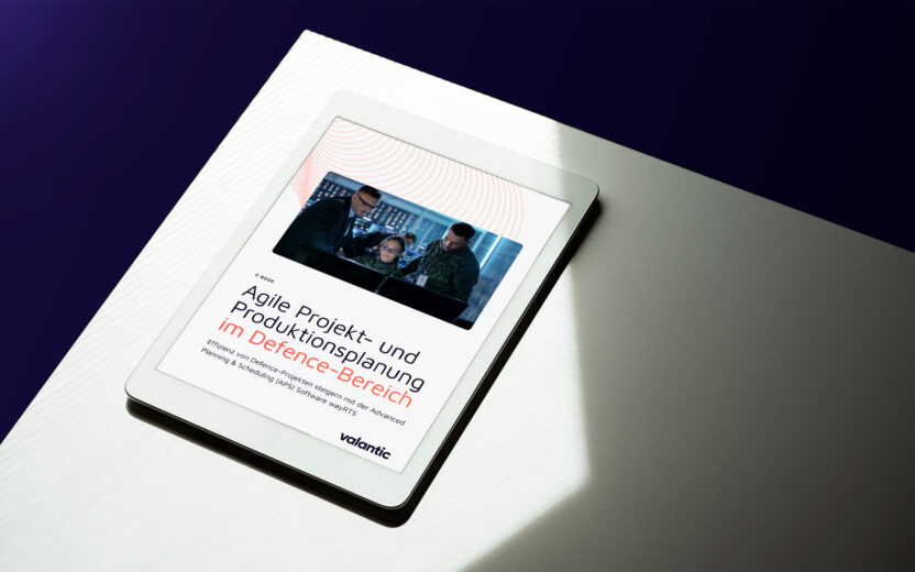 Mockup zum Ebook agile Projekt- und Produktionsplanung im Defence-Bereich