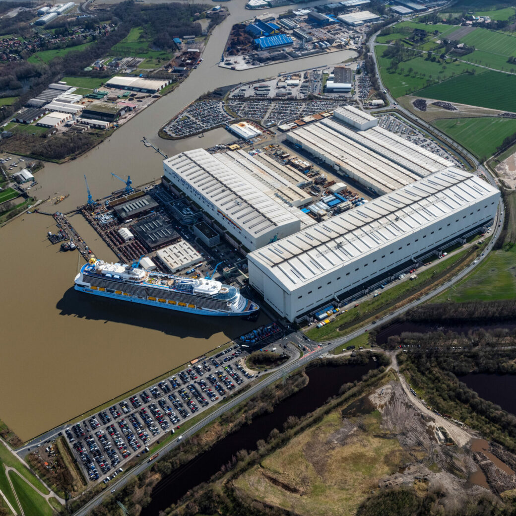 Meyer Werft aerial view of the site