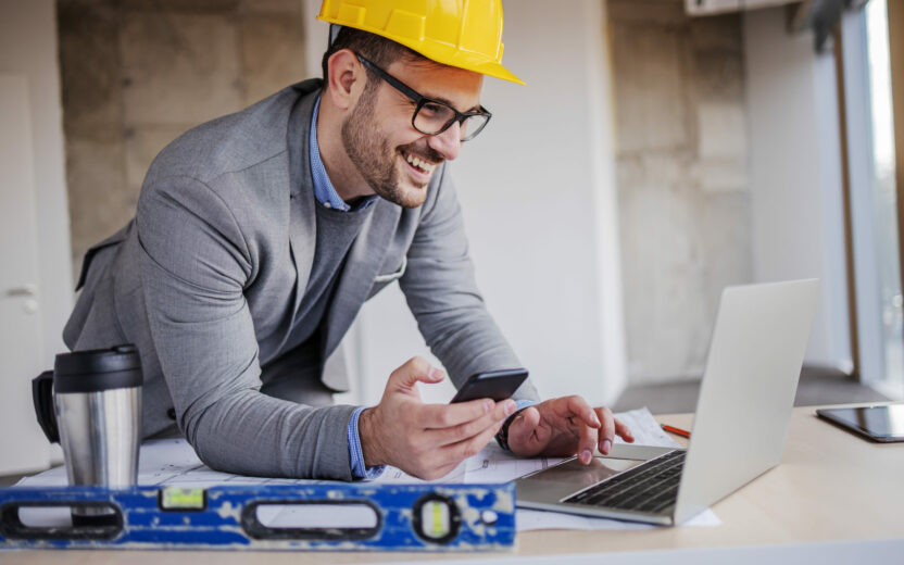 Architekt auf Baustelle