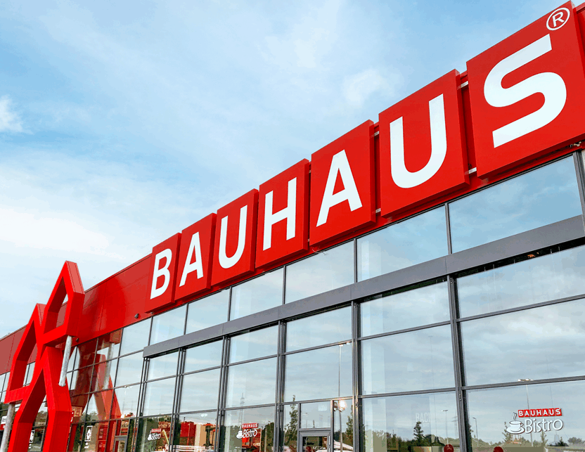 Aussenansicht des BAUHAUS Gebäues in Würzburg