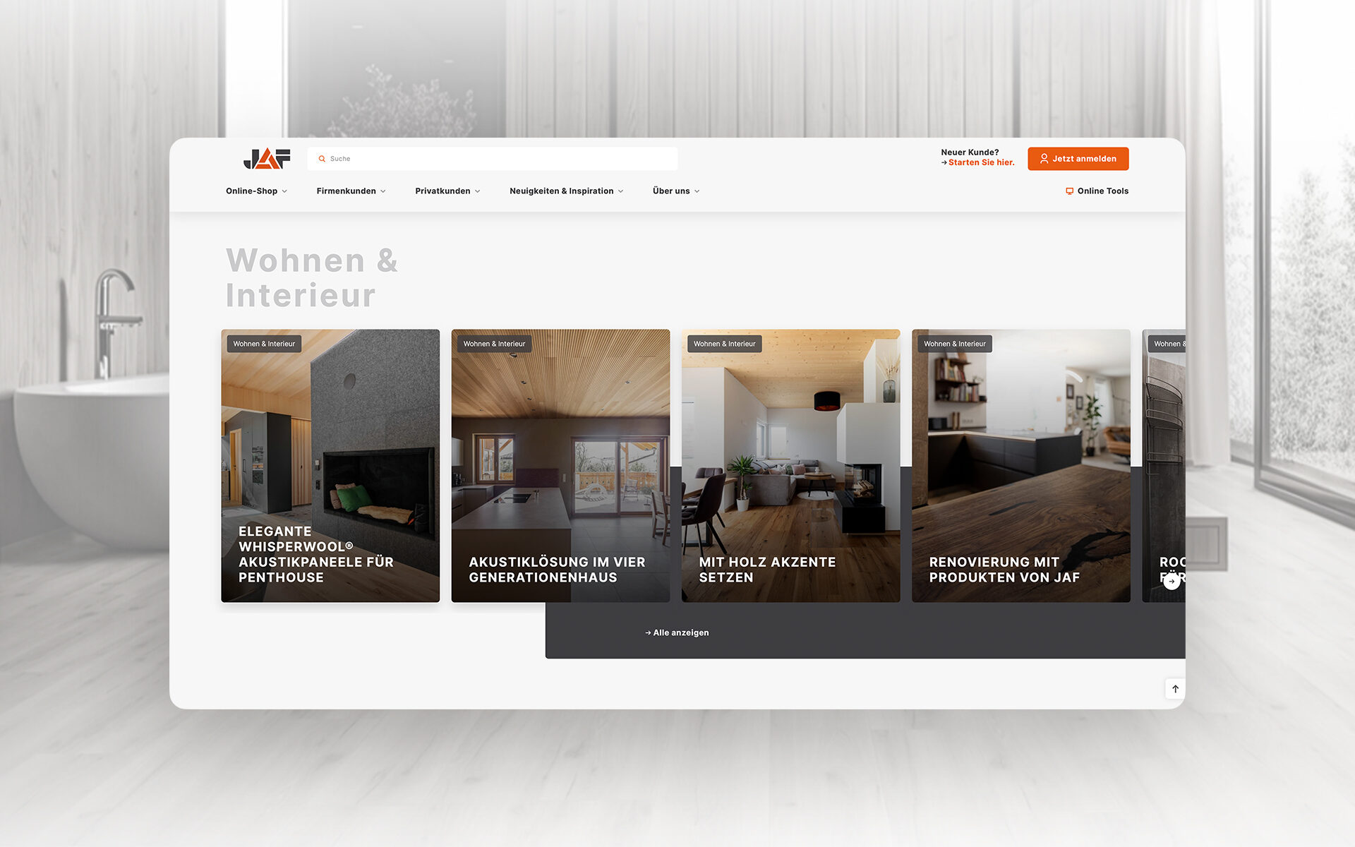 Ein Screenshot der Frischeis-Website