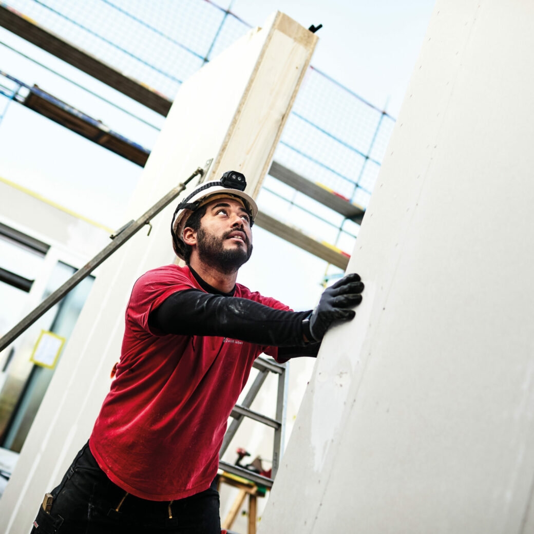 WeberHaus employees on a building site