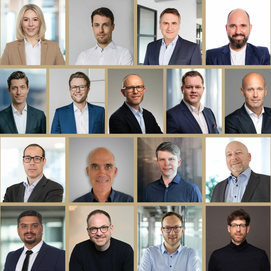 New valantic partners (from left to right): Row 1: Andrej Tschernych, Annika Schuster, Dennis Goetjes, Frank Bösche, Frédéric Cuny, Gereon Küpper; Row 2: Dr. Horst-Florian Jaeck, Jan Dingerkus, Jan Laakmann, Kai Kronauer, Justin Schiffmann, Marcus Fromm, Nicole Berg; Row 3: Michael Zangl, Nuno Figueiredo, Nuno Teles, Oliver Pretz, Peter Stock, Sebastian Badaghlou. Row 4: Sebastian Zimmer, Shreyas Jois, Stefan Heins, Stephan Herteux, Tiemo von Hinckeldey, Ulrich Wetterauer.