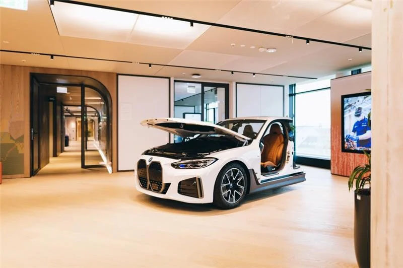 BMW at Microsoft Experience Center Munich with bright lighting