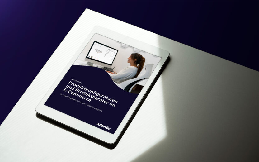 Mockup Whitepaper Produktkonfiguratoren und Produktberater im E-Commerce: Kunden begeistern und den Umsatz steigern