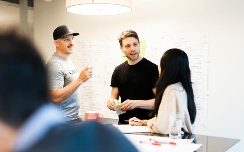 valantic colleagues in a workshop in the office in St. Gallen