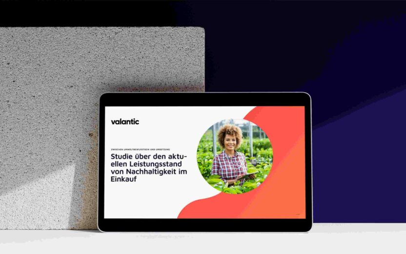 Mockup Studie: Studie über den aktuellen Leistungsstand von Nachhaltigkeit im Einkauf