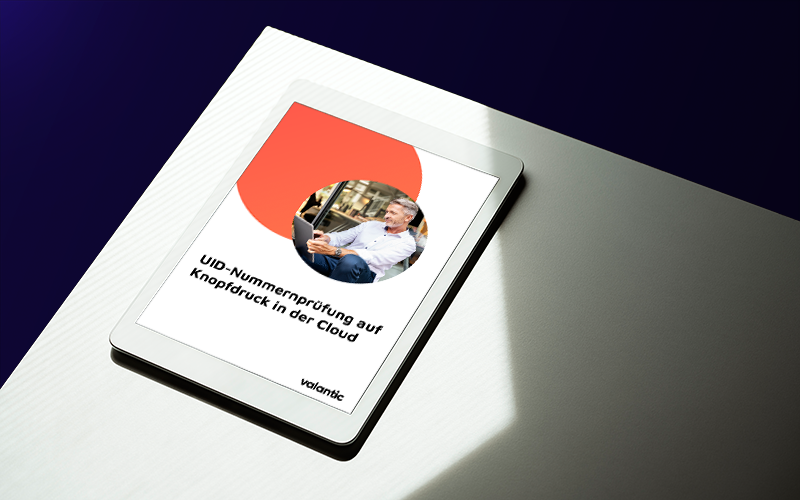 Produktblatt Mockup zu valantic taxVerify