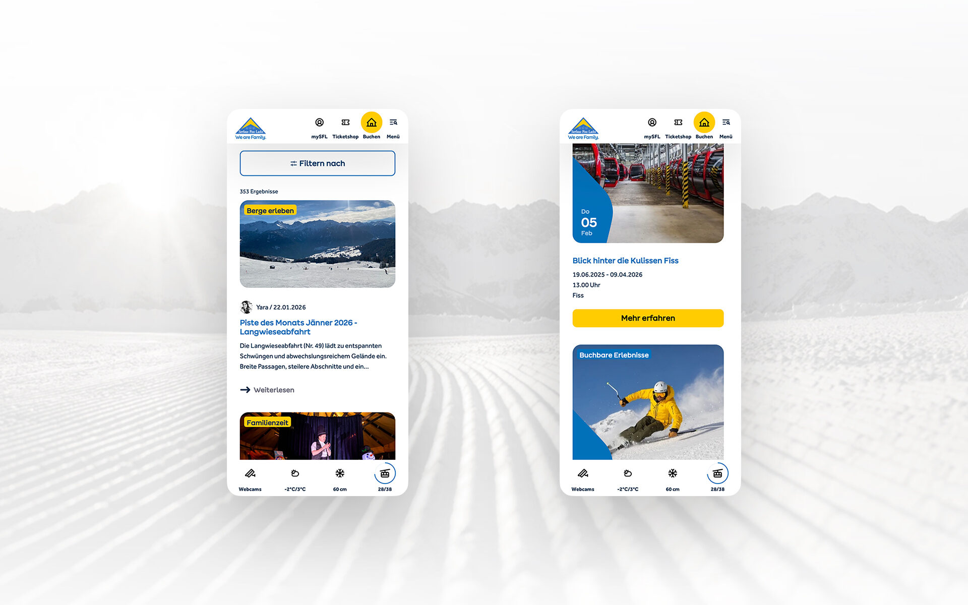 Serfaus-Fiss-Ladis Erlebnisübersicht mit Events, Pisteninfos und buchbaren Angeboten