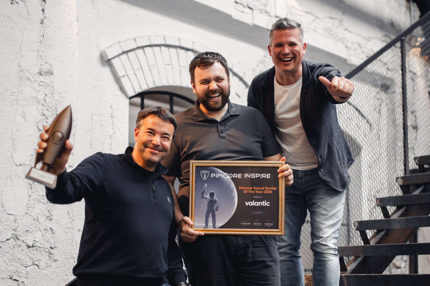 Roland Dessovic, Franz Rest. Georg Koch mit dem Pimcore Award