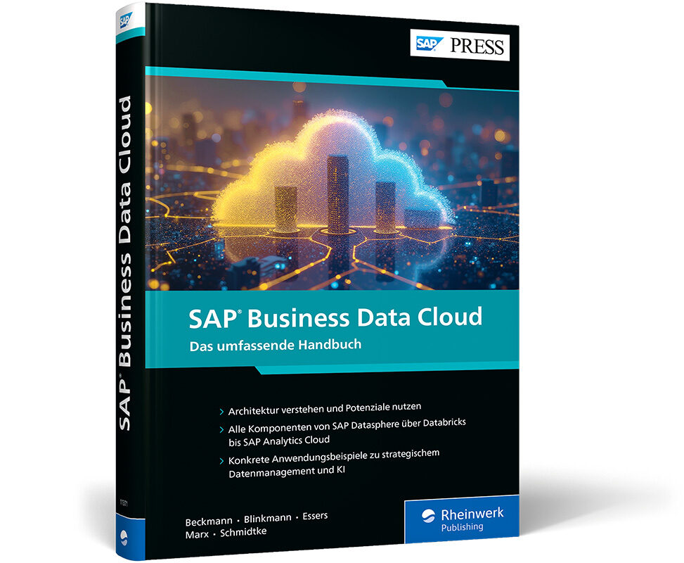 Buchcover in 3D „SAP Business Data Cloud – Das umfassende Handbuch".