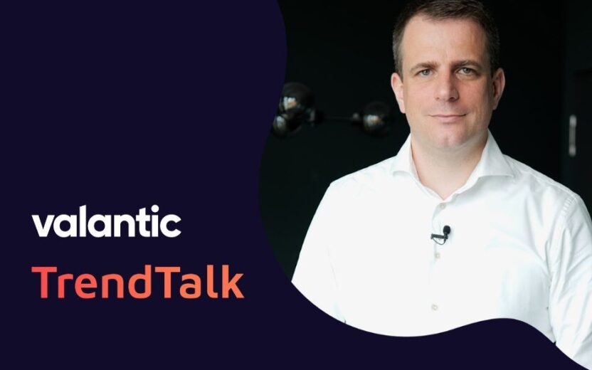 Slide de abertura do valantic TrendTalk com Fabian Stocker