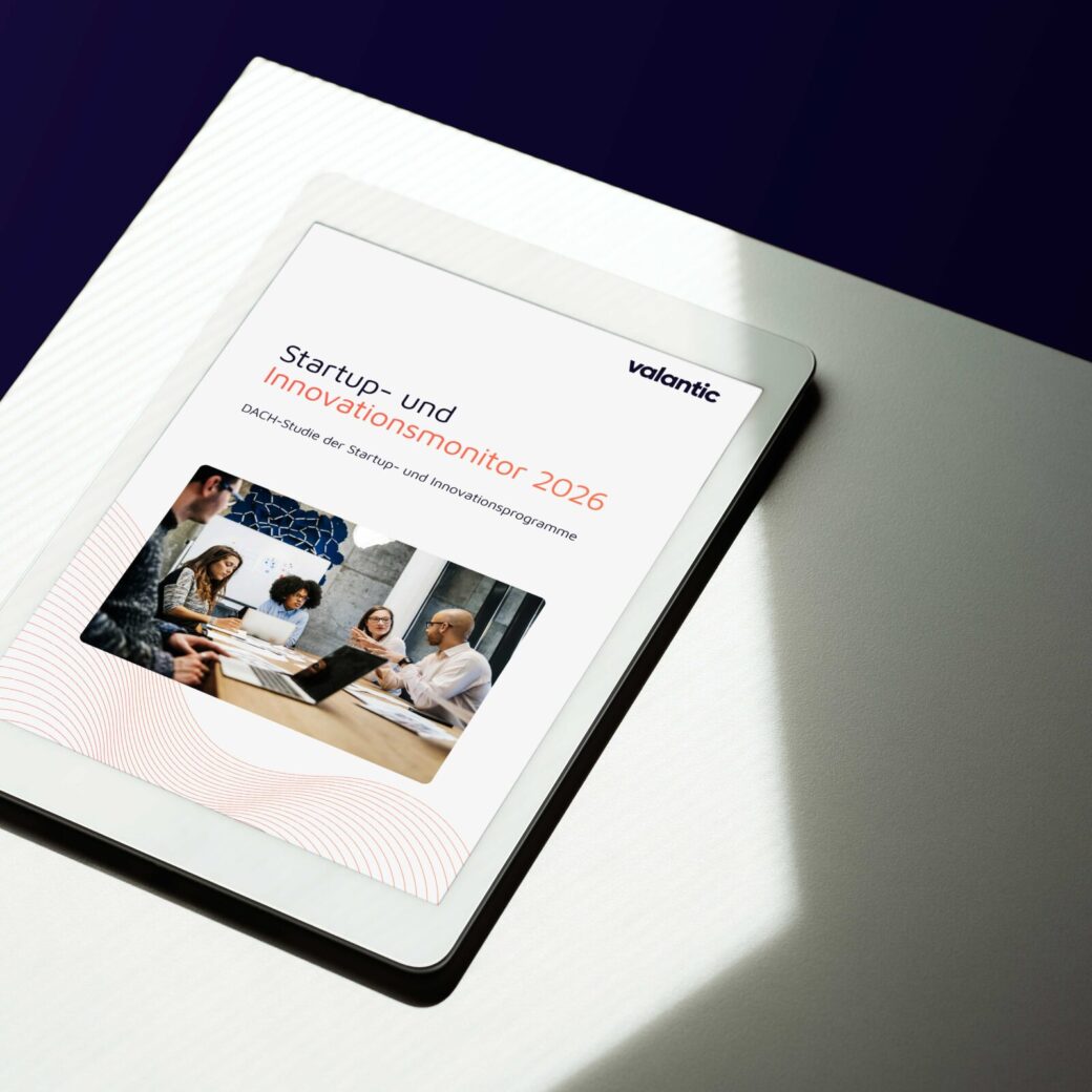 Mockup valantic Startup- und Innovationsmonitor 2026