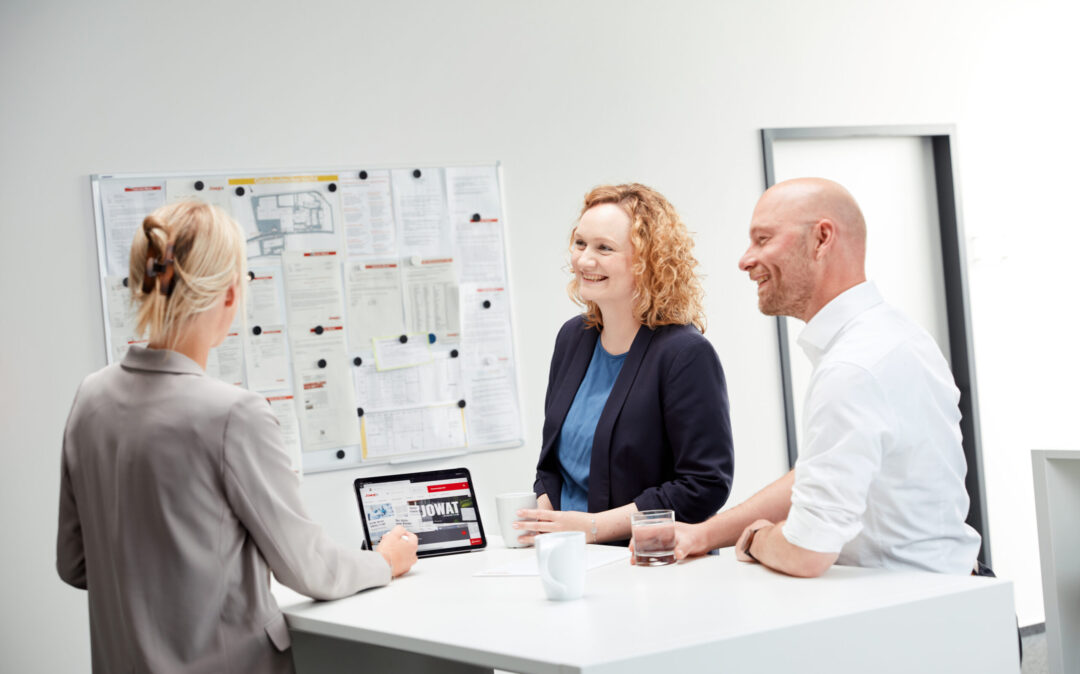 Three people in a counseling session