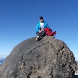 Bild von David Bary, Software Developer bei valantic, auf dem Berg