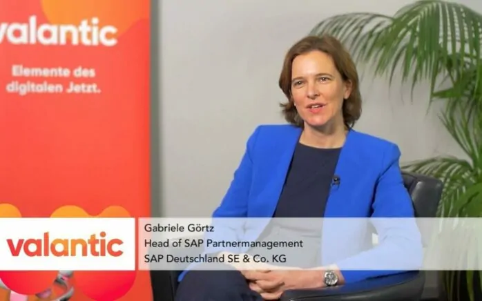 Vorschaubild eines valantic Videos, Gabriele Görtz, Head of Channel Resell Germany SAP, zur Digitalisierung von Unternehmen