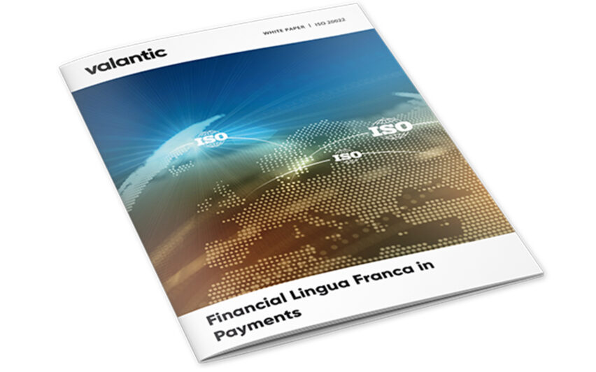 Bild einer Zeitschrift, valantic Whitepaper "Financial Lingua Franca in Payments: ISO 20022"