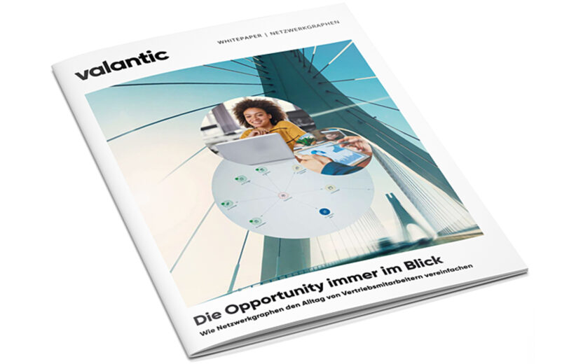 Bild einer Zeitschrift, valantic Whitepaper "Die Opportunity immer im Blick - Wie Netzwerkgraphen den Alltag von Vertriebsmitarbeitern vereinfachen"