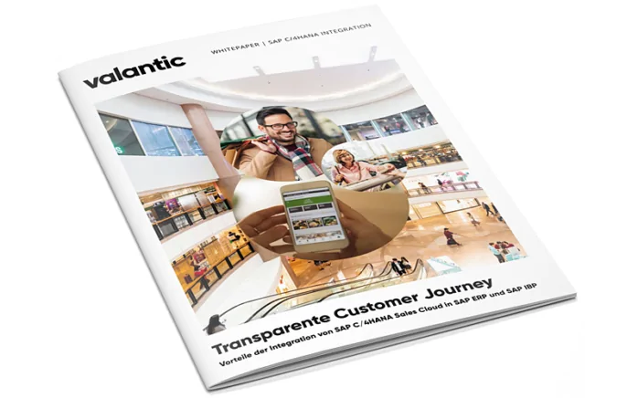 Bild einer Zeitschrift, valantic Whitepaper "Transparente Customer Journey"