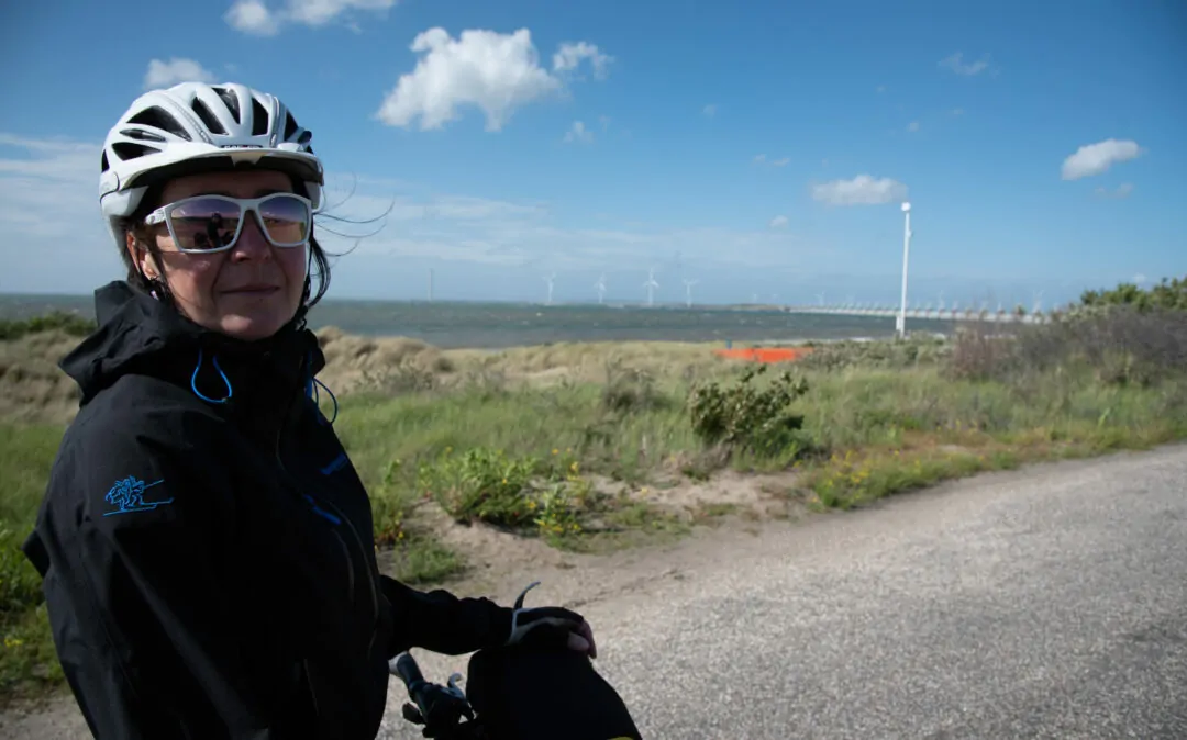 Picture of Birgitt Schmidt-Tophoff, Director Recruitment at valantic, on her bike