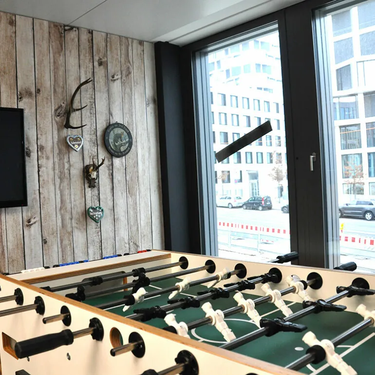 Branch of valantic Supply Chain Excellence in Munich, picture of a foosball table